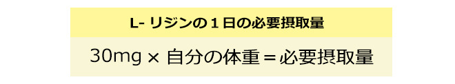 リジンの必要摂取量